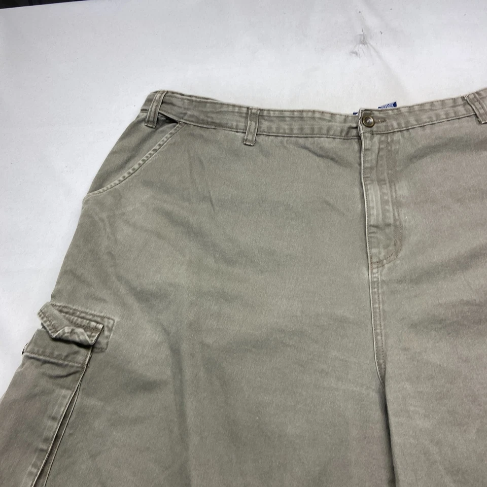 Vintage Big Dogs Cargo Shorts Womens 3X 44x8 Gray Cotton Cuffed Hem High Rise - Image 4 of 4