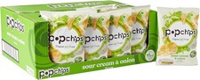 popchips - Sour Cream and Onion Popped Potato Chips 23 grams (Pack of 24) Poppe