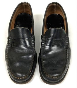 Unbranded Black Solid Penny Loafer Loafers Men 12" L