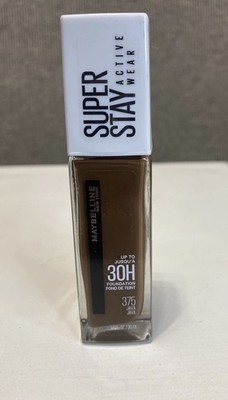 6 x NEW Maybelline Super Stay Active Wear 30H Foundation:375 Java. 1floz/30ml.