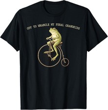 Camiseta Off to Wangle My Feral Grandkids Funny Frog Mimi Día de la Madre