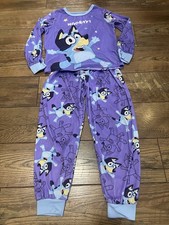 Bluey Pajamas Girls Size 8 Long Sleeve Pants Sleepwear Set EUC Gift