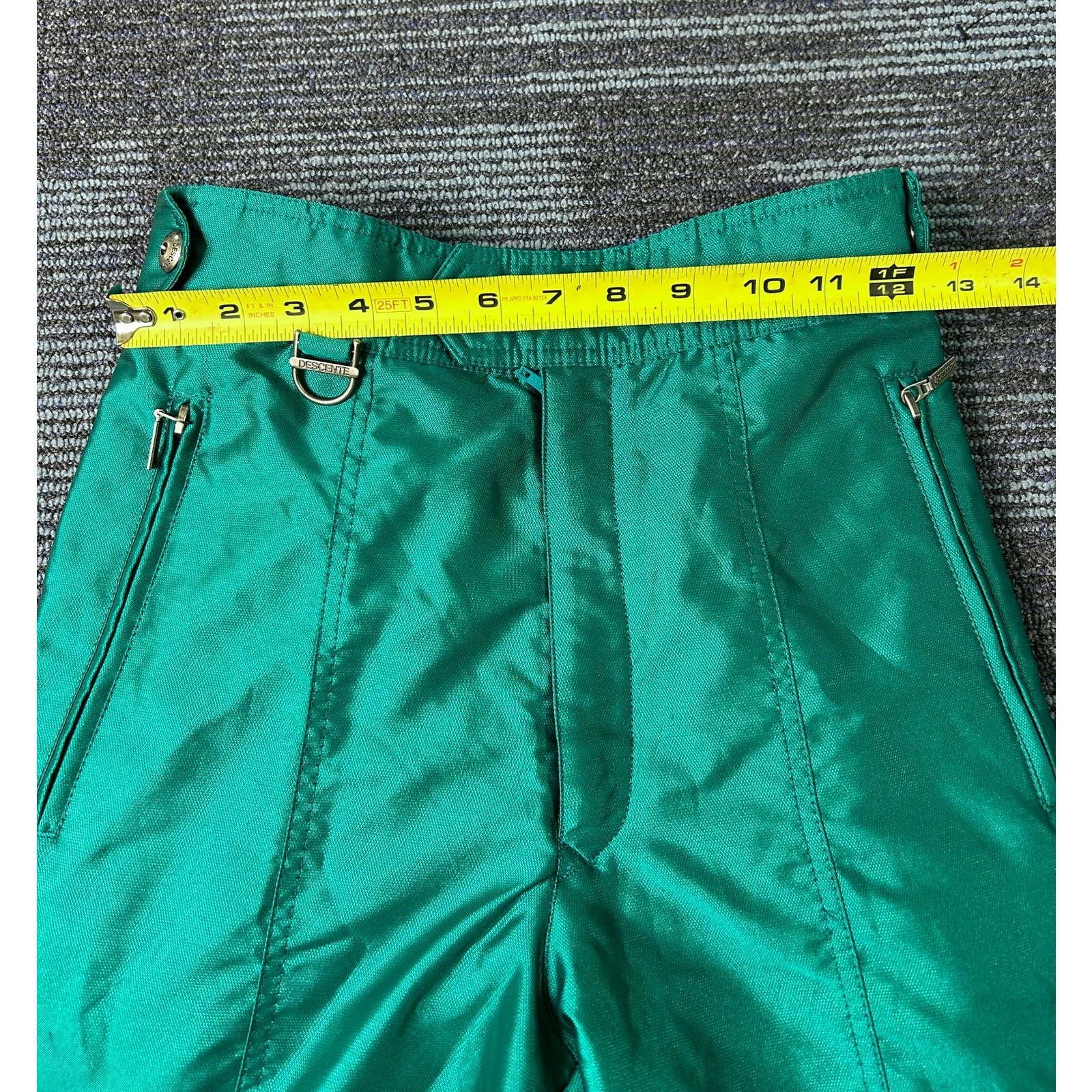 Vintage Descente 2 Piece Ski Suit Mens Jacket M Pants 30 Teal Colorblock 80s 90s image 17