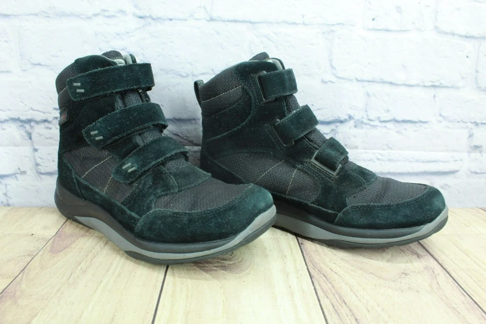 Tênis de neve LL Bean masculino impermeável preto tecido camurça gancho e laço médio 8,5 M - Imagem 3 de 4