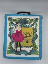 Vintage The World of Barbie Doll Case 1002 1968 MATTEL Blue Green Doll