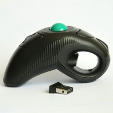 Y-10L Finger Wireless Handheld Trackball Mouse with Laser Pointer For PC Laptop