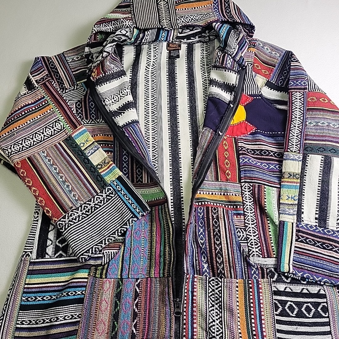 Rising International Patchwork Full Zip Hoodie Co… - image 6