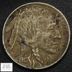 1913 D Type 2 Buffalo Nickel 5C (Scarce Key Date!) (XF+ Details) Corrosion
