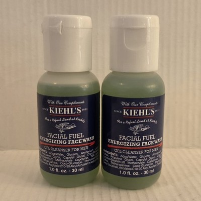 Lot of 2 Kiehl's Facial Fuel Energizing Face Wash for Men 1.0 fl oz x2 NWOB