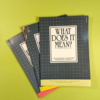 WAS BEDEUTET DAS? VOL 2-3-4 ENGLISCHE MEDIZINISCHE TERMINOLOGIEHEFTE 1987