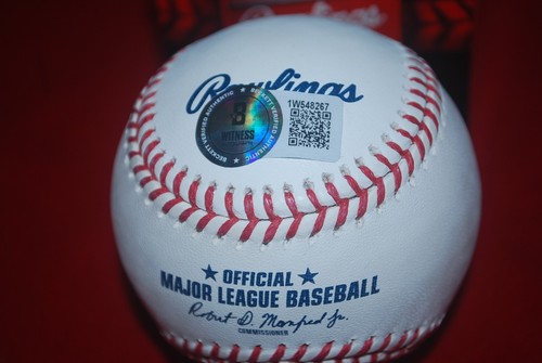 GLENN BRAGGS Cincinnati Reds Signed MLB Baseball Debut BECKETT 1W548267 - Picture 3 of 3