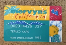 Vintage Mervyns California Charge Card Signed Collection Only