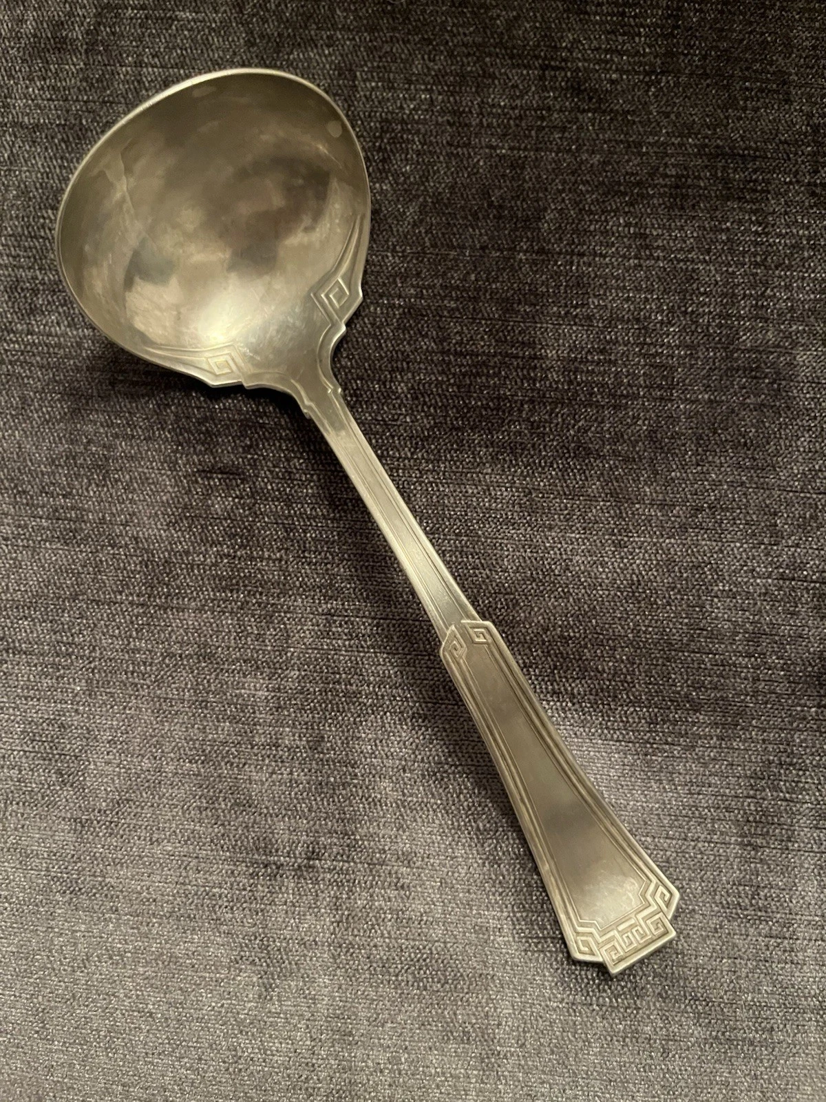 1881 Rogers A1 Silver-plated Grecian Patterned Soup Ladle