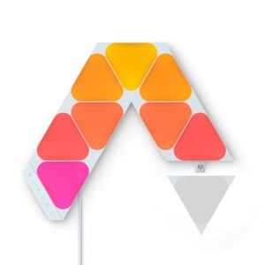 Nanoleaf Shapes Mini Triangles Smarter Kit, 9 Multicolor Smart LED Wall Light