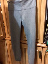 Fabletics Power hold Womens Gray Pull On Cropped Leggings Size S 1V