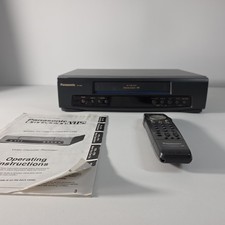Panasonic PV-7400 4-Head Omnivision VHS VCR Player Gray Tested Working W/ Remote