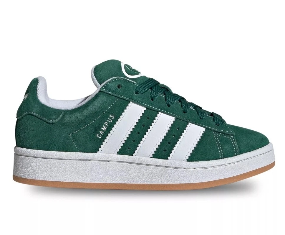 Scarpe da ginnastica Adidas Campus verdi bianche anni 00 J UK 3 35 5 IH7492 nuove con scatola