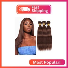 4 Chocolate Brown Bundles Bundles Human Hair Straight Bundles 22 22 22 Inch Bro