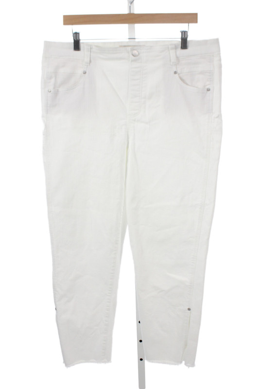 Liverpool Los Angeles Womens Cropped White Jeans Size 16