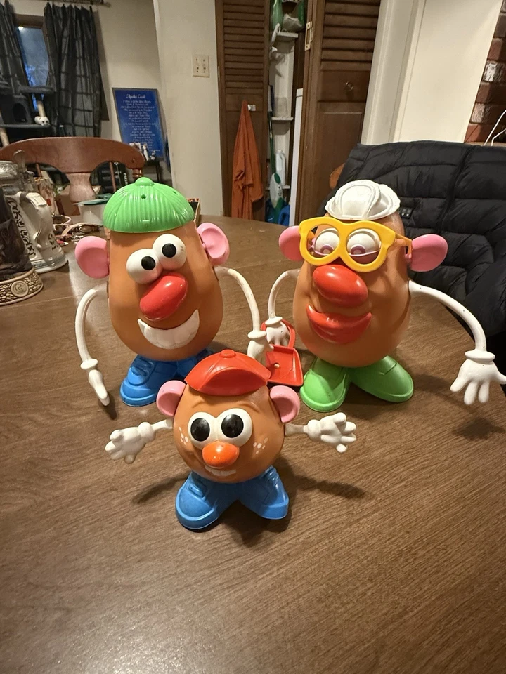 Playskool Hasbro 1985 Vintage Mr. Cabeza de patata señora cabeza de patata con niño y piezas! Foto 3 de 4