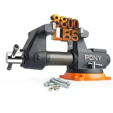 PONY 6" Heavy Duty Bench Vises 8800LBS Clamp Force Workbench Vise 360° Rotatable