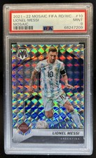 2021 Panini Mosaic Road to FIFA World Cup Lionel Messi Mosaic #10 PSA 9
