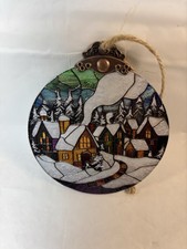 Round 3  Stained Glass Window Suncatcher or Tree Ornament Our House