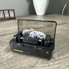 Wireless Lavalier Microphone 2 Pack iPhone Android Compatible noise cancel video