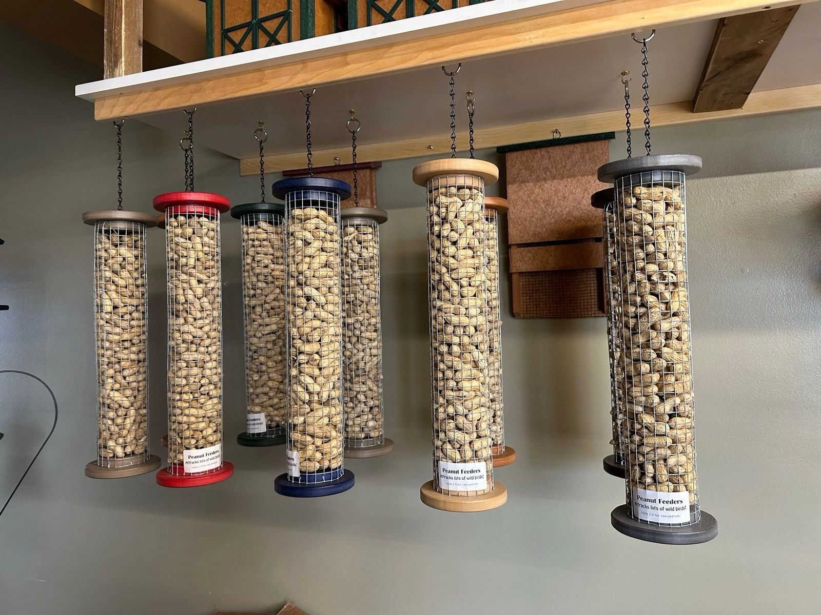 Peanut butter Feeder, Whole Peanut Feeder, Woodpecker feeder, Bird Feeder
