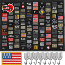 Tactical Patch Board 40" X 28"  Morale Patch Hanging Wall Panel Display Holde
