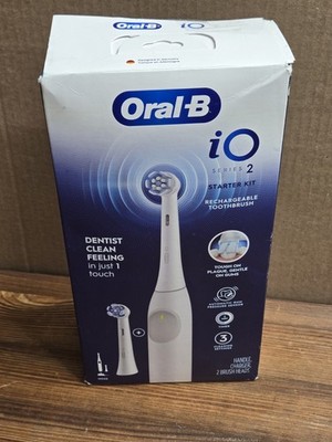 Oral-B iO Series 2 Starter Kit Rechargeable Toothbrush, White (21030790)