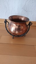 Deko Kupferkessel Hexenkessel Vintage mit Eisenb&uuml;gel