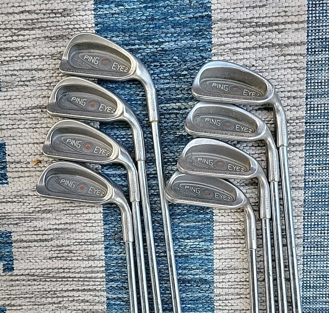 Ping Eye 2 Orange Dot Golf Club Iron Set 3-W R Flex Steel