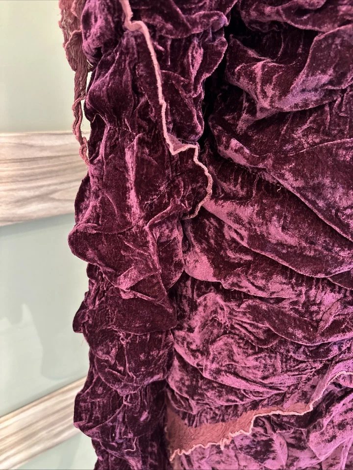 Rare VTG 90s Yoshiki Hishinuma Burgundy Velvet Japanese Steampunk Goth Jacket - Image 4 of 4