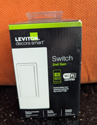 Leviton Decora Smart Wi-Fi Switch   2nd Gen   D215S-1RW   White   Brand New