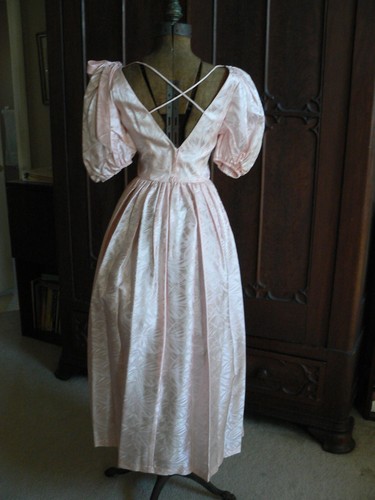 Pink Palmeto ballroom dress v neck puff sleeves 9-10 TD4 by Electra - Picture 3 of 9