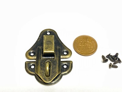  50mm x 35mm dollhouse Antique latch lock Sets Box Case Lock hinge small E5