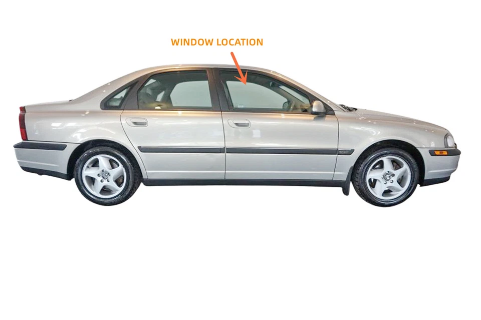 Passenger/Right Side Front Door Window Laminated Glass For 1999-2006 Volvo S80 Foto 3 de 4
