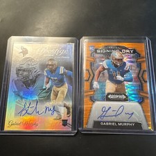 2024 PRESTIGE GABRIEL MURPHY AUTOGRAPH ROOKIE FOOTBALL CARD. Vikings Plus PRIZM