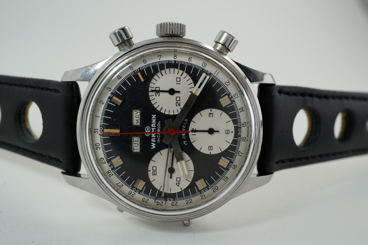 Wakmann Stainless Steel Gigandet Triple Calendar Chronograph Ref