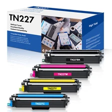 4X TN227 TN223 Toner Compatible with Brother MFC-L3770CDW HL-L3210CW HL-L3290CDW