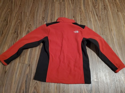 The North Face Sweater Large Youth 14/16 Red/Black Fleece Full Zip Pockets Boys - Picture 3 of 4