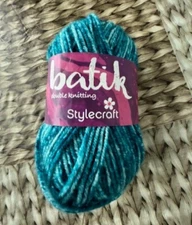 Stylecraft BATIK Yarn #1909 TEAL Soft Double Knitting 50 Grams Wool Blend