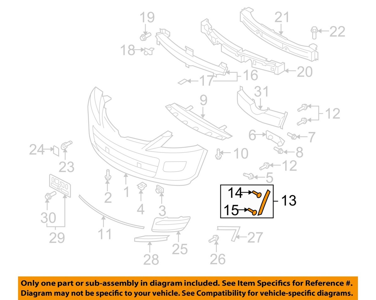 Mazda OEM 07-09 Cx-9 Front Bumper-side Cover Left TD1151W80D