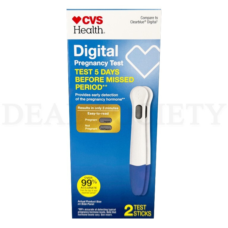 CVS Health Digital Pregnancy Test 2 Test Sticks Each Lot of 3