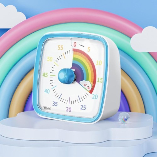 Visueller Timer mit Nachtlicht, 60 Minuten Countdown Timer, Kinder Timer Blau - Bild 17 von 17