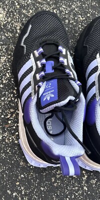 Adidas ZX 1K Boost Running Gym Active Sneakers Black Purple