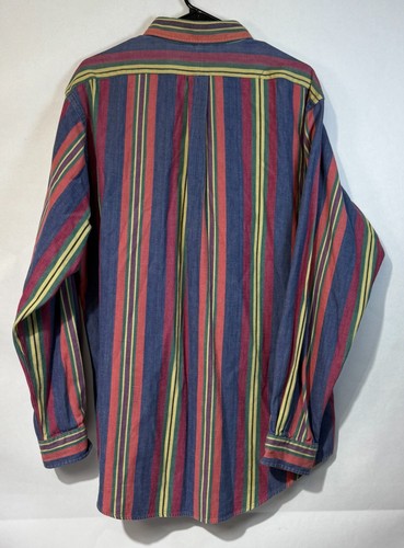Ralph Lauren Shirt Long Sleeve Mens Size XL Multicolor Stripe Button Down Cotton - Picture 2 of 6