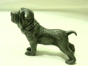 Small Pewter Bull Mastiff Figurine
