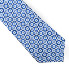 Tommy Hilfiger Men's Floral Medallion Tie Necktie Classic 3" Blue 100% Silk $69
